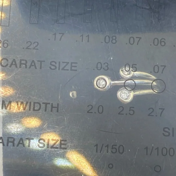 14K White Gold ED Diamond Ring | 2 g | Size 5 | Modern Wrap Design - Picture 9 of 9